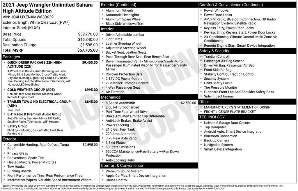 2021 Jeep Wrangler Unlimited Sahara High Altitude