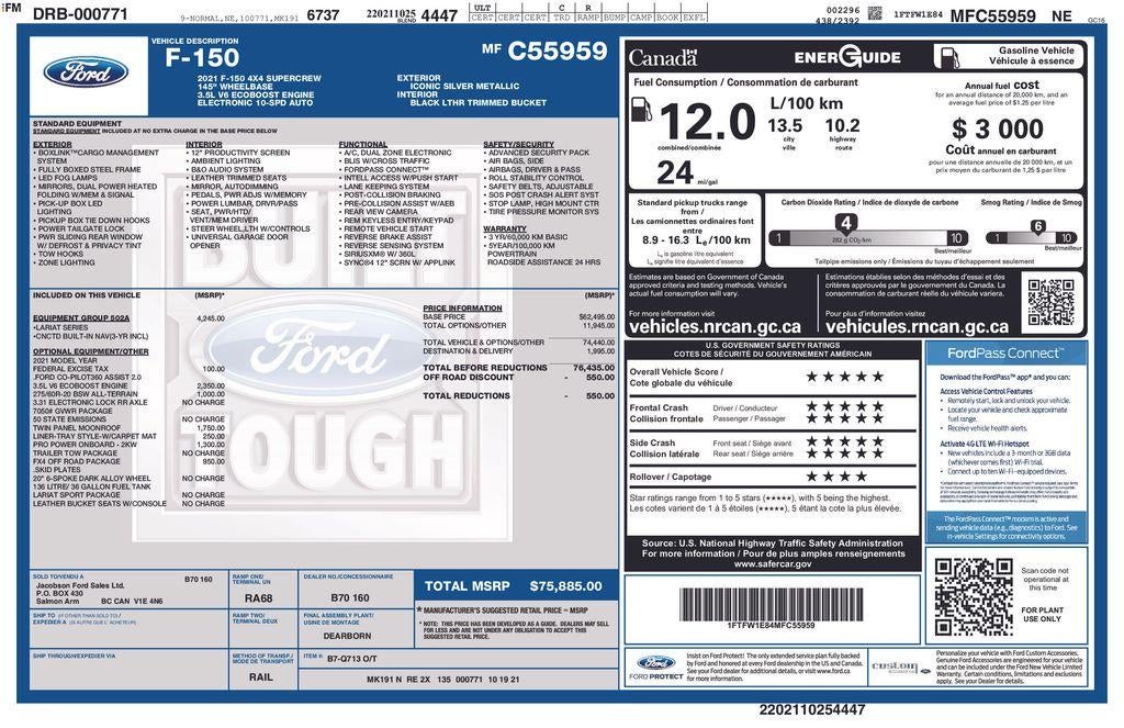 2021 Ford F-150 Lariat