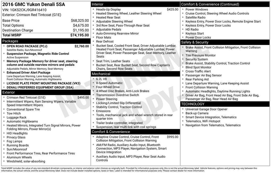 2016 GMC Yukon Denali