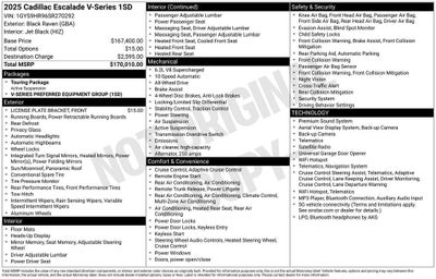 2025 Cadillac Escalade V-Series