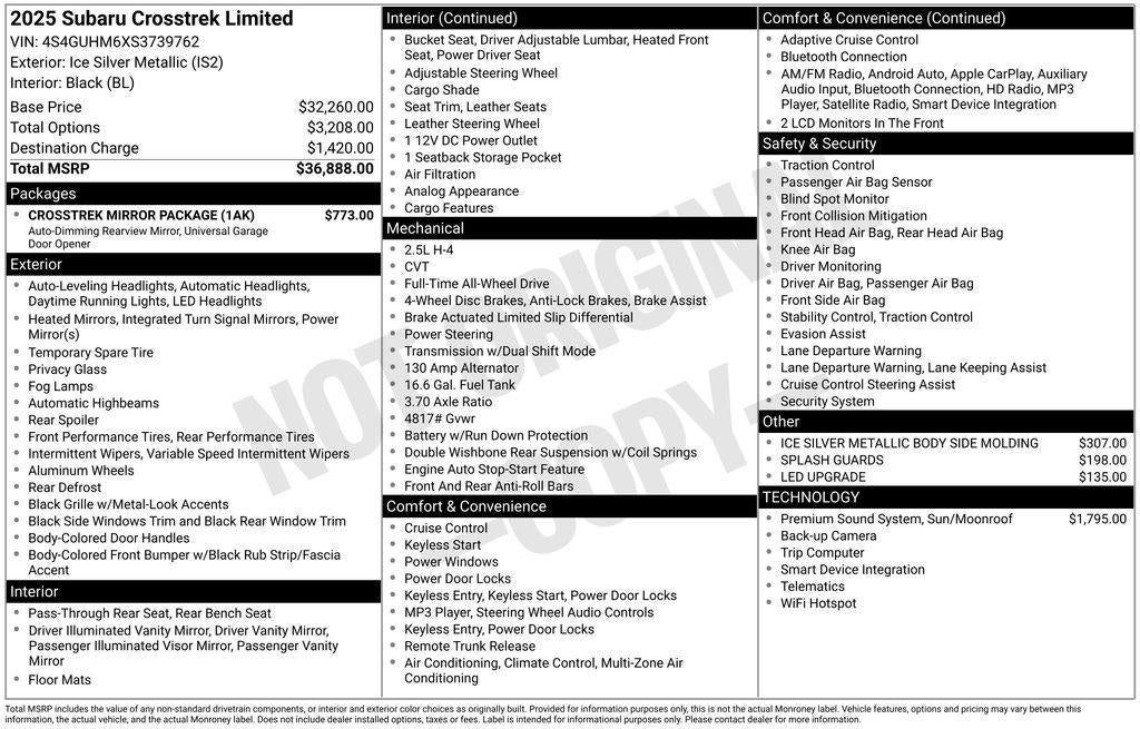 2025 Subaru Crosstrek Limited