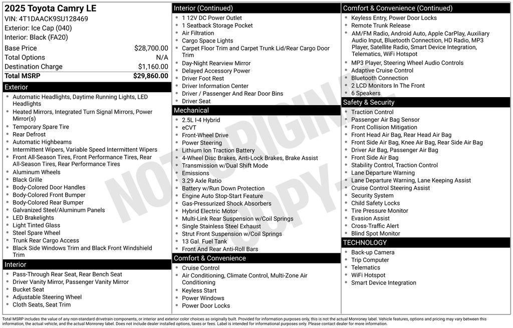 2025 Toyota Camry Base