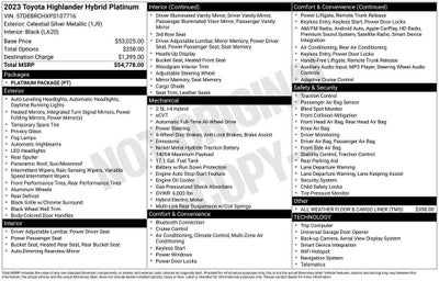 2023 Toyota Highlander Platinum