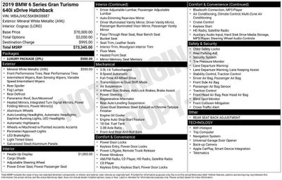 2019 BMW 6 Series 640 Gran Turismo i xDrive