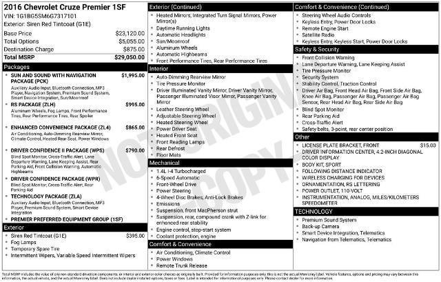 2016 Chevrolet Cruze Premier