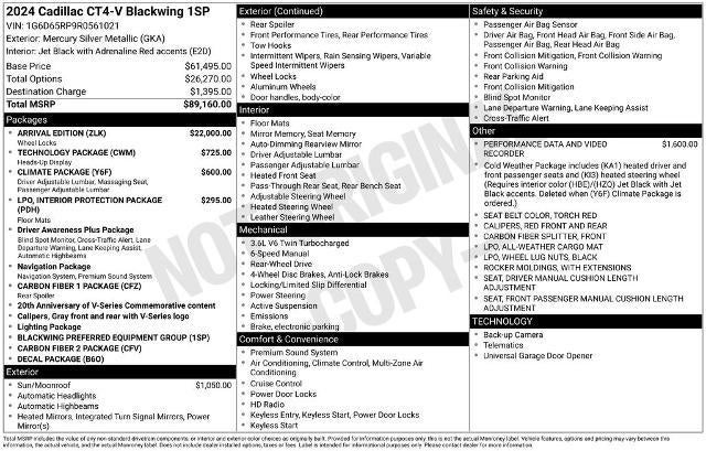 2024 Cadillac CT4-V Blackwing