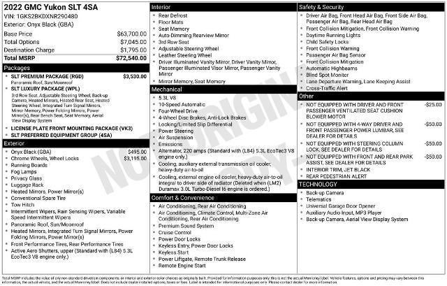 2022 GMC Yukon SLT