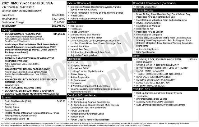 2021 GMC Yukon XL Denali