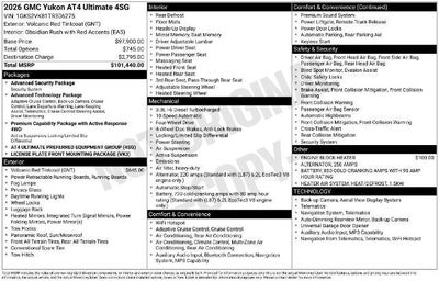 2026 GMC Yukon AT4 Ultimate