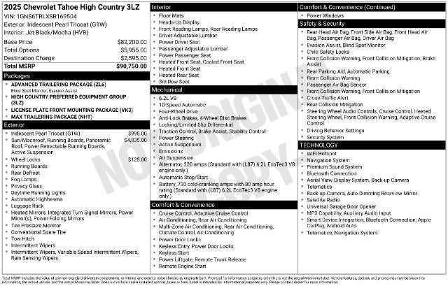 2025 Chevrolet Tahoe High Country