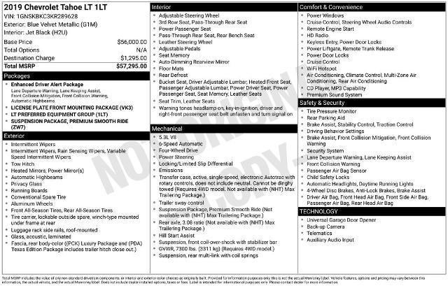 2019 Chevrolet Tahoe LT