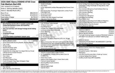 2026 GMC Sierra 2500 HD AT4X