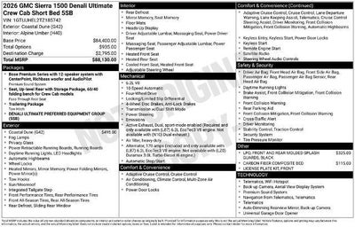 2026 GMC Sierra 1500 Denali Ultimate