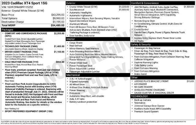 2023 Cadillac XT4 AWD Sport