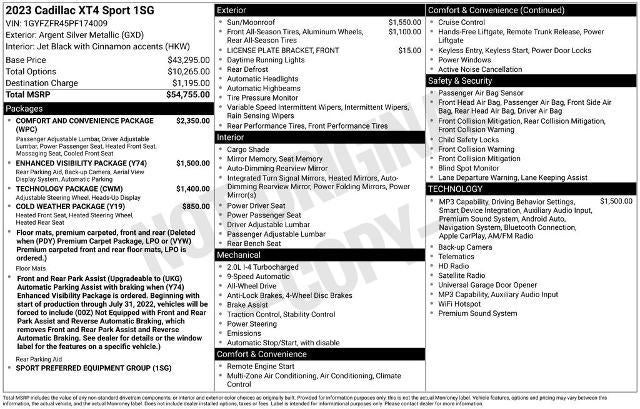 2023 Cadillac XT4 AWD Sport