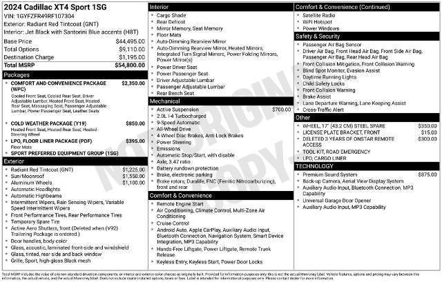 2024 Cadillac XT4 AWD Sport