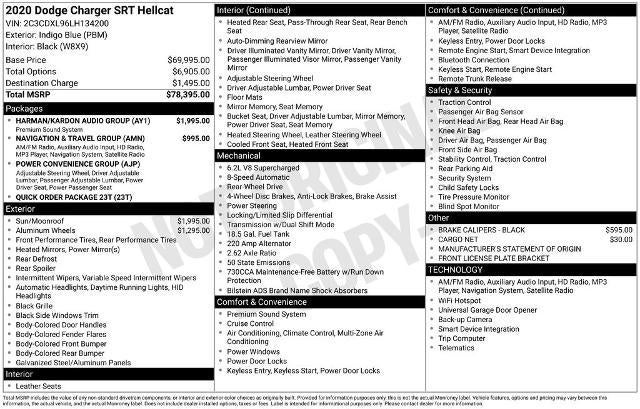 2020 Dodge Charger SRT Hellcat