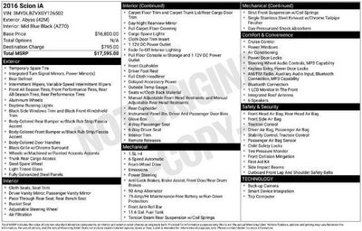 2016 Scion iA Base