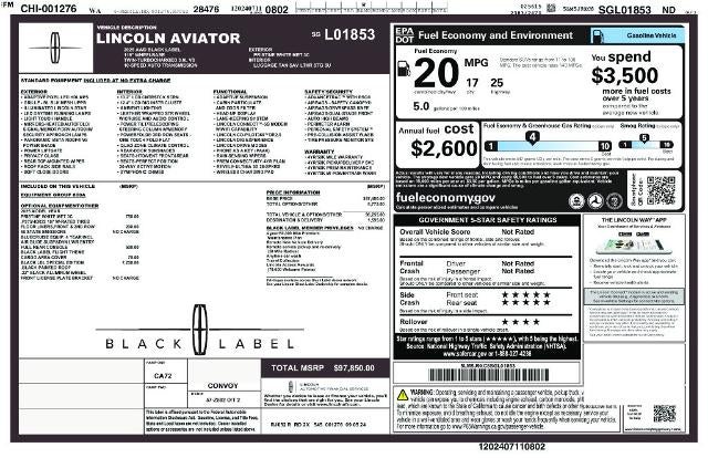 2025 Lincoln Aviator Black Label