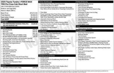 2025 Toyota Tundra 4WD TRD Pro Hybrid