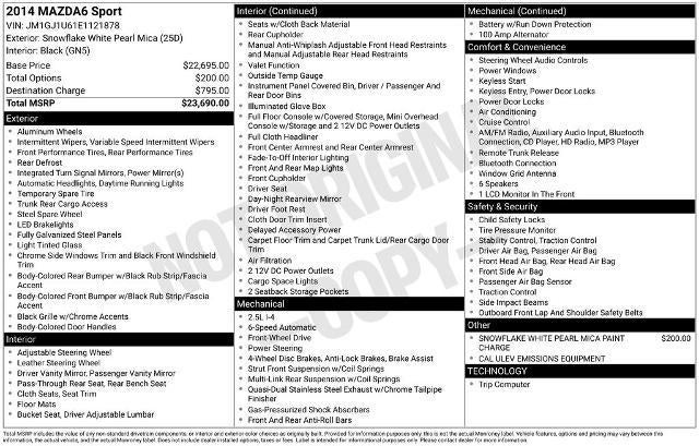 2014 Mazda Mazda6 i Sport