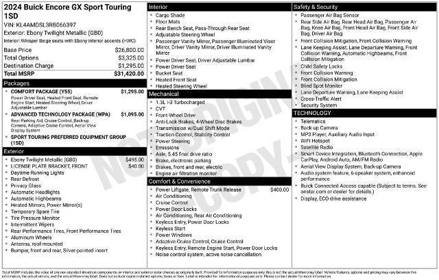 2024 Buick Encore GX Sport Touring