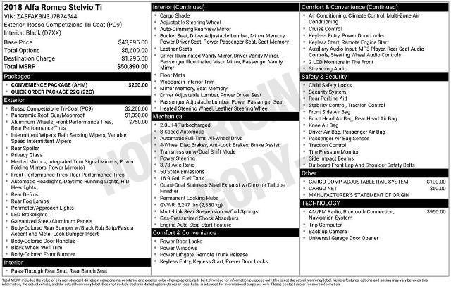 2018 Alfa Romeo Stelvio Ti